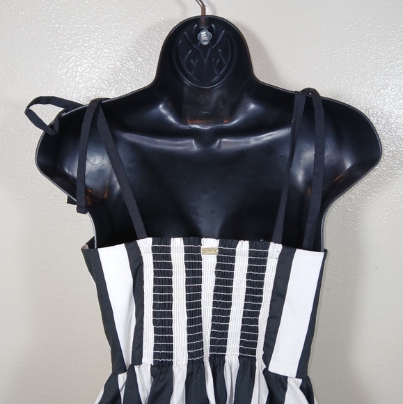 Show Me Your Mumu Dolled Up Mini Dress in Strip Black and White - Picture 6 of 13